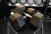 Rubber Hex Dumbbell Set: 5 lbs - 50lbs (550 lbs total)